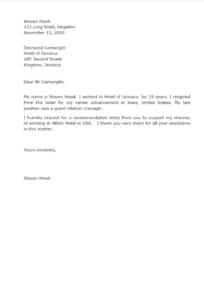Personal Request for Recommendation Letter Sample