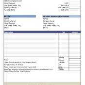 Blank Invoice Template for Excel