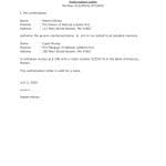 Business Authorization Letter Sample