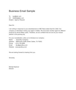 Business Email Sample