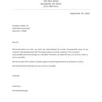 Complaint  Letter  for Delayed Order