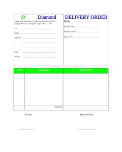 Delivery order sample