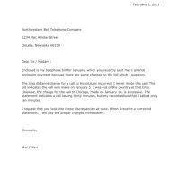Dispute letter example
